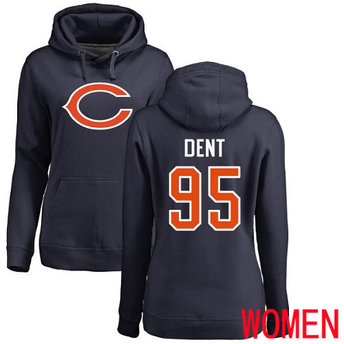 Chicago Bears Navy Blue Women Richard Dent Name and Number Logo NFL Football 95 Pullover Hoodie Sweatshirts